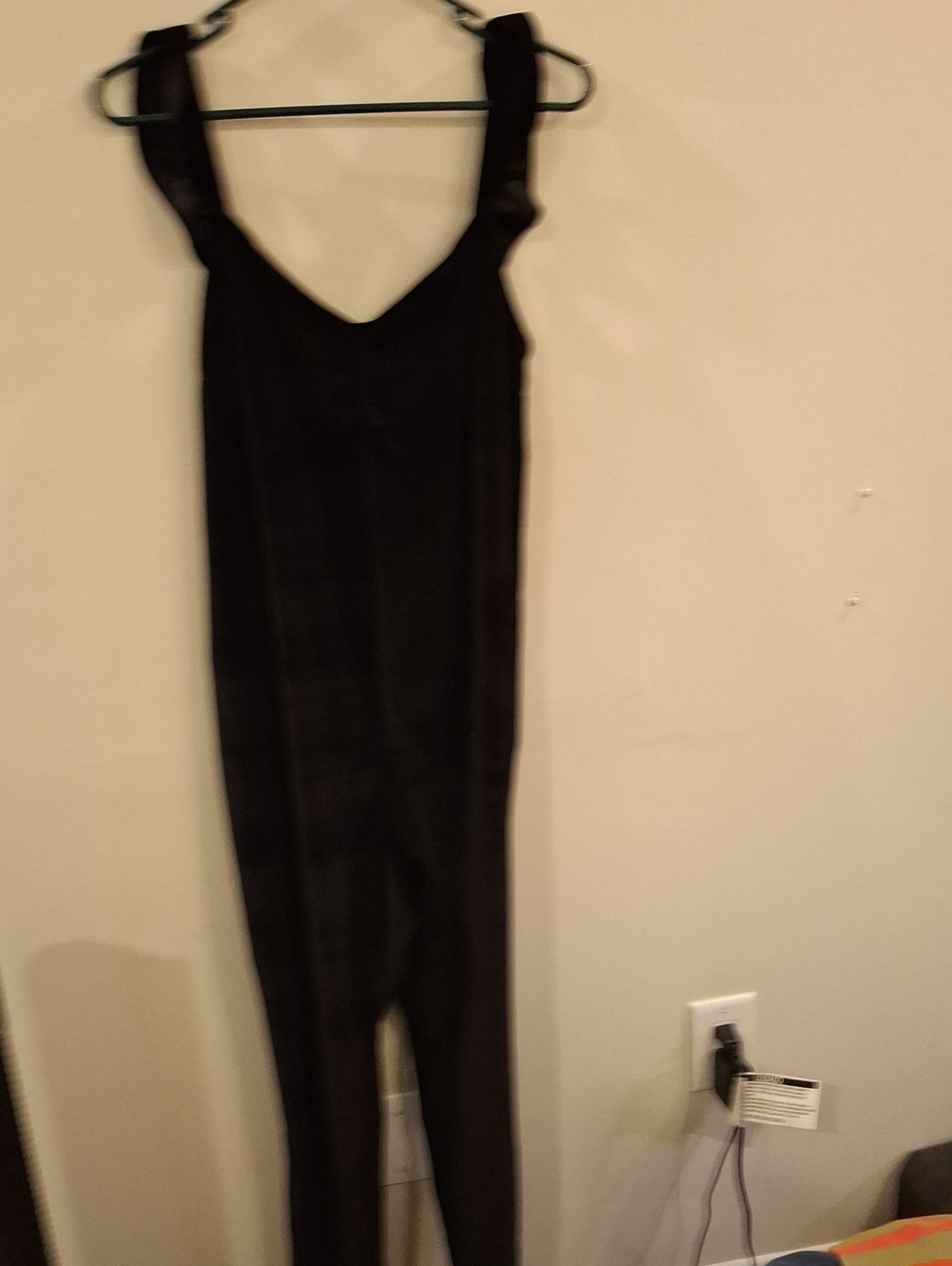 Maternity Med Black Sleek Jumpsuit with Wide Straps